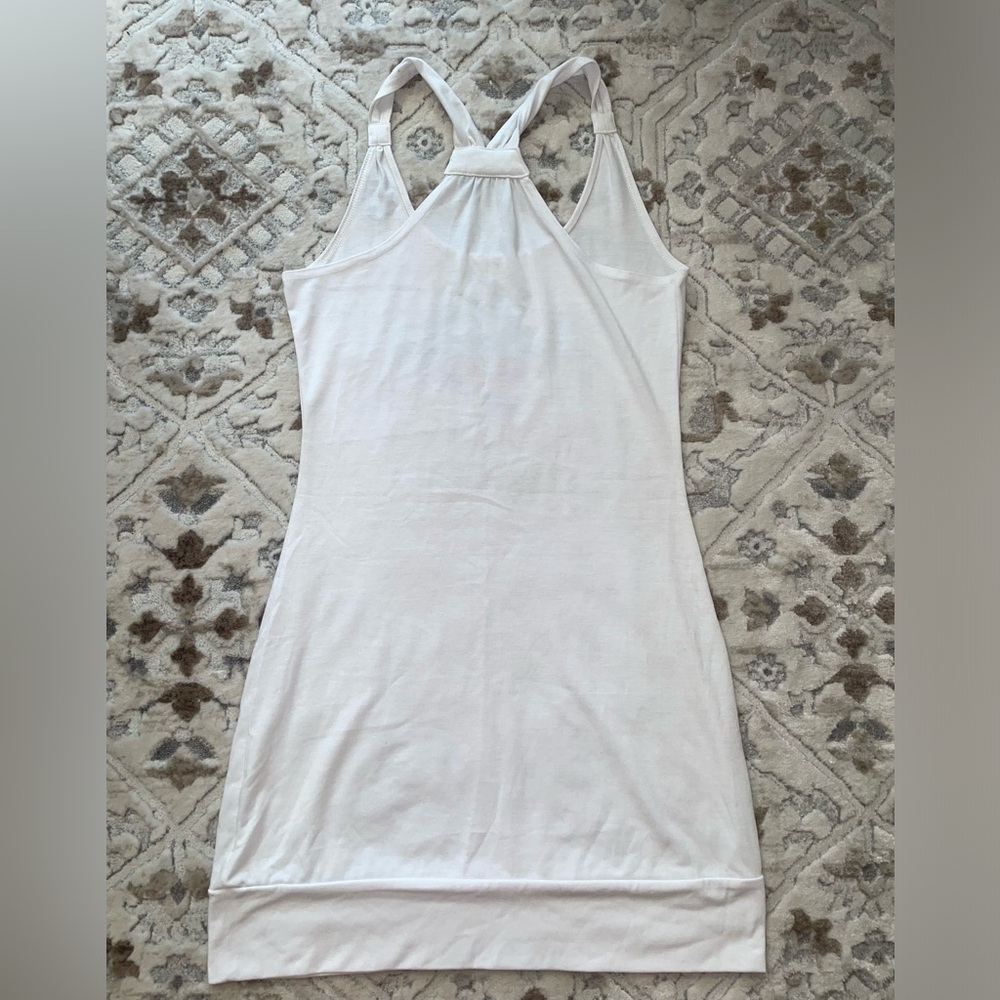Vintage Luxirie by LRG White tank Dress with Cherry 🍒 Crystal logo design - Picture 4 of 4